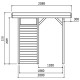 Pergola semi-fermée REGENSBURG - imprégné