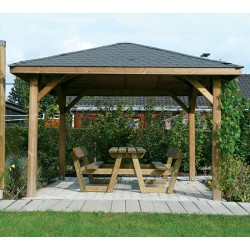 Pergola carrée en bois FISENNE