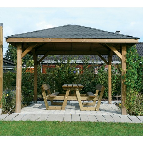Pergola carrée en bois FISENNE
