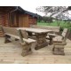 Table rectangulaire pieds en rondins 