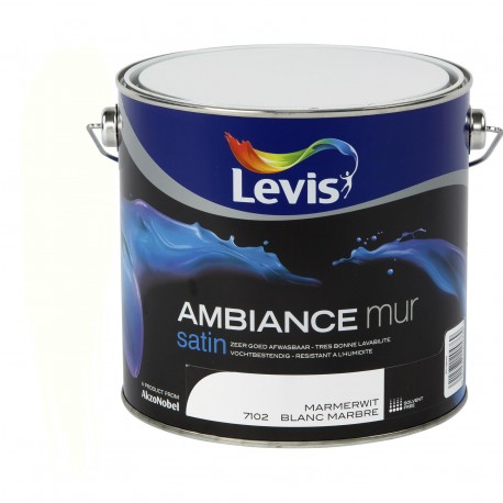 LEVIS AMBIANCE Mur satin Blanc Marbre 2.5L