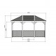 Pavillon en bois 446x341cm