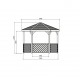 Pavillon en bois 446x341cm