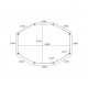 Pavillon en bois 446x341cm