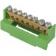 Barre de terre avec support PVC vert