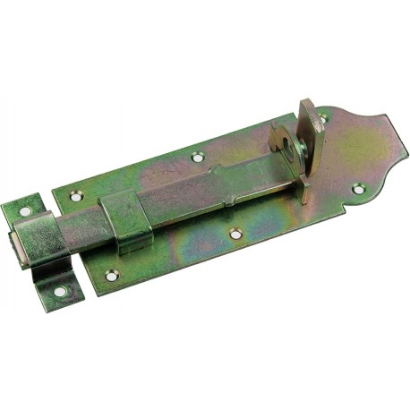 Verrou plat à cadenas 16cm bichromaté