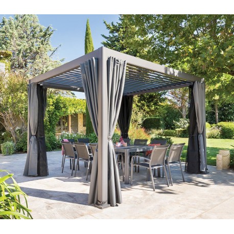 Pergola bioclimatique en alu 360x360cm