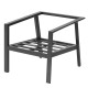 Salon 5 places en aluminium POZONE graphite