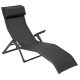 Chaise longue alu MARBELLA toile grise