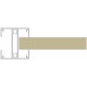 Poteau alu 'H' 65x60 pour lambris 28mm 