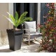 Pot carré haut CAPRI 40 anthracite