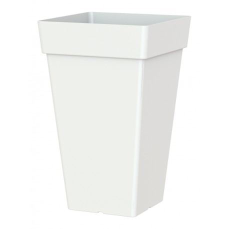 Pot carré haut CAPRI 30 blanc