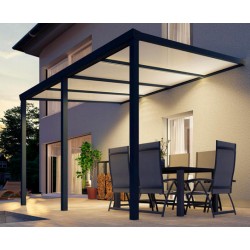 Pergola GARDEN BASIC LED alu anthracite 400 x 300 cm