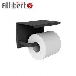 Dérouleur de papier WC avec tablette Loft-Game noir mat