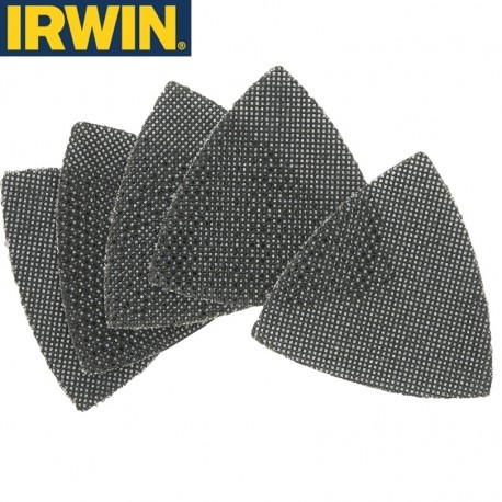 5 grilles pour ponceuse delta grain 120 IRWIN 93x93mm