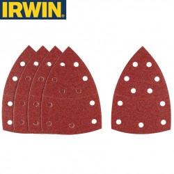 5 abrasifs pour Bosch PSM grain 80 IRWIN 100x150mm