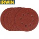 5 abrasifs pour ponceuses excentriques grain 40 IRWIN Ø 125mm