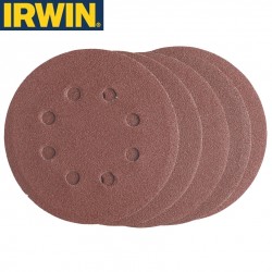 5 abrasifs pour ponceuses excentriques grain 80 IRWIN Ø 125mm