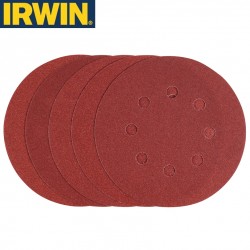 5 abrasifs pour ponceuses excentriques grain 180 IRWIN Ø 125mm