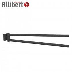 Porte-serviettes ALLIBERT 2 barres Loft-Game noir mat