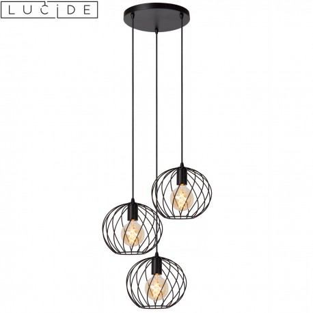DANZA suspension triple noir mat 3xE27