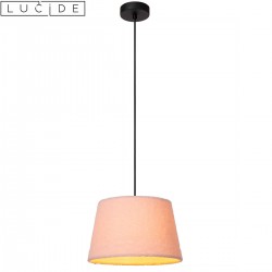 WOOLLY suspension coton rose 1xE27 Ø28 cm