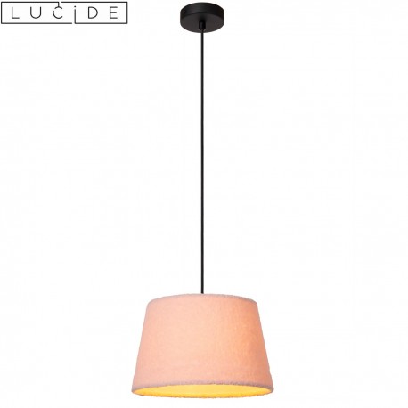 WOOLLY suspension coton rose 1xE27 Ø28 cm