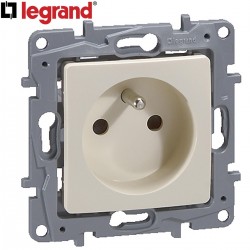 Prise encastrable 2P + T LEGRAND Niloe crème