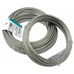 Câble en acier zingué torsadé Ø6mm 10 mètres