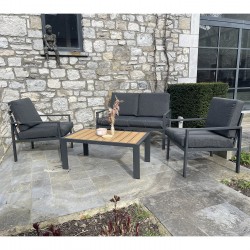 Set lounge 5 places ANTIBES gris/graphite
