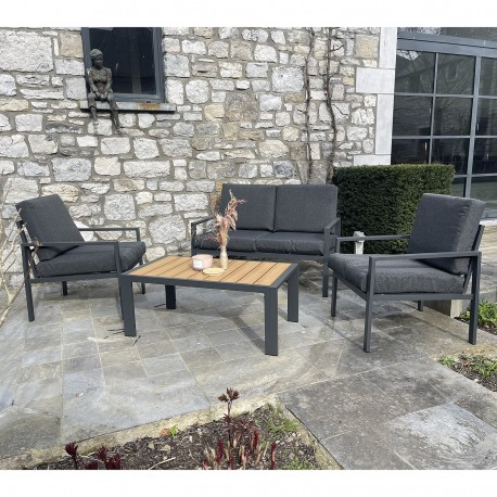 Set lounge 5 places ANTIBES gris/graphite