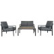 Set lounge 5 places ANTIBES gris/graphite