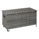 Coffre de jardin 2000L HESPERIDE Havana rotin synth. gris