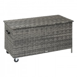 Coffre de jardin 2000L HESPERIDE Havana rotin synth. gris