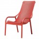 Fauteuil lounge NET corail