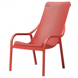Fauteuil lounge NET corail