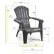 Fauteuil Canadien résine lime