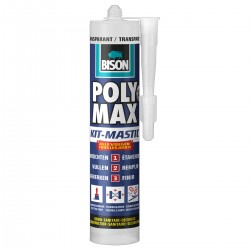 BISON PolyMax kit mastic transparent 280ml